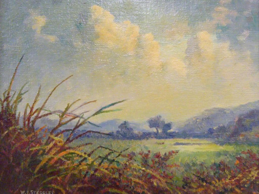 Appraisal: By Walter James Steggles - - 'Chilcompton' landscape scene signed