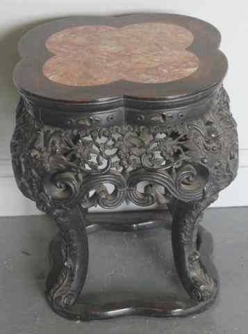 Appraisal: Small Chinese Marble Top Table From a Pelham NY home