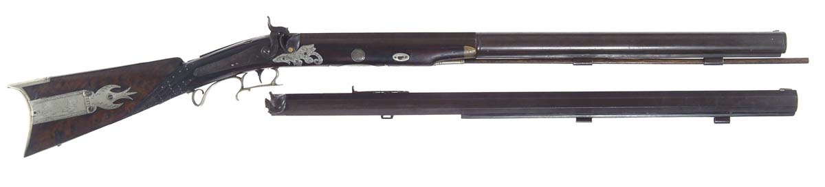 Appraisal: FULLER PERCUSSION HALF STOCK RIFLE WITH EXTRA BBL Cal Cal