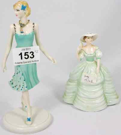 Appraisal: Coalport Birthstone Figure March and Coalport Miniature Figure