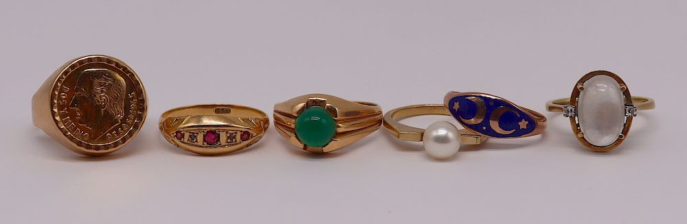 Appraisal: JEWELRY Assorted Gold Rings Includes a Spritzer Fuhrman kt yellow