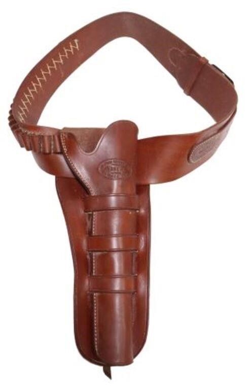 Appraisal: El Paso Saddlery Company Texas made brown leather gun belt