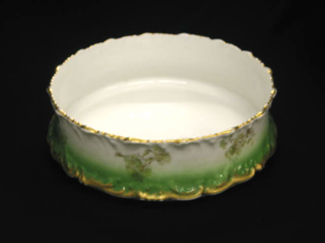 Appraisal: T V Limoges Porcelain Centerpiece Bowl floral decor