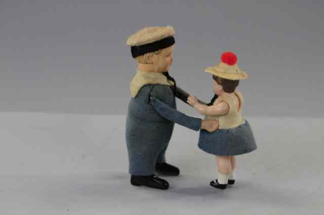 Appraisal: SCHUCO DANICNG SAILOR GIRL Germany pre-war example couple dressed in