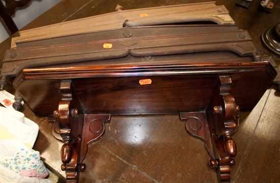 Appraisal: Victorian style mahogany hanging plate shelf and three Victorian walnut