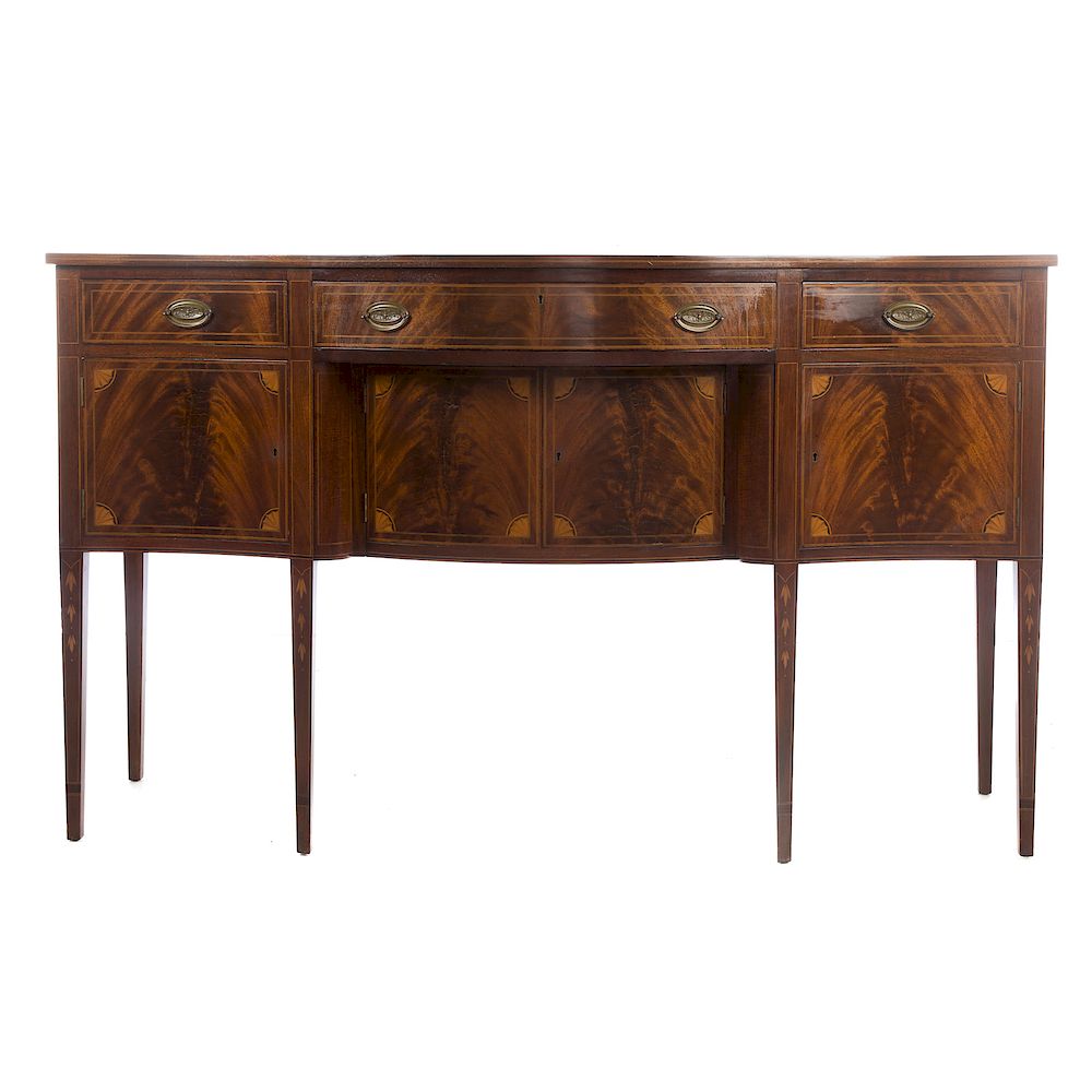 Appraisal: Potthast Federal Style Inlaid Mahogany Sideboard Potthast Bros Baltimore MD