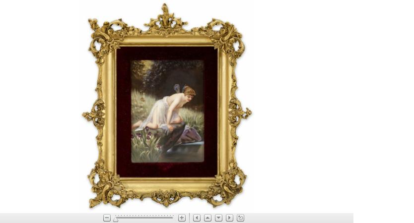 Appraisal: German porcelain plaque of a nymph early th century