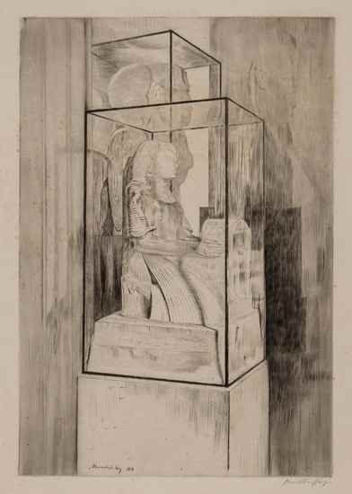 Appraisal: Hay James Hamilton Egyptian sculpture etching with drypoint on laid