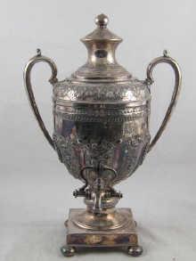 Appraisal: A large silver plated urn given as a prize Frome