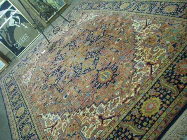 Appraisal: Vintage Karastan rug Heriz pattern ' x