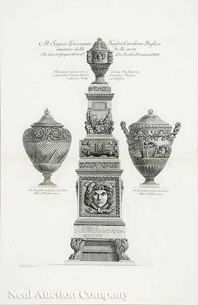 Appraisal: A Group of Four Urn Engravings including examples in English