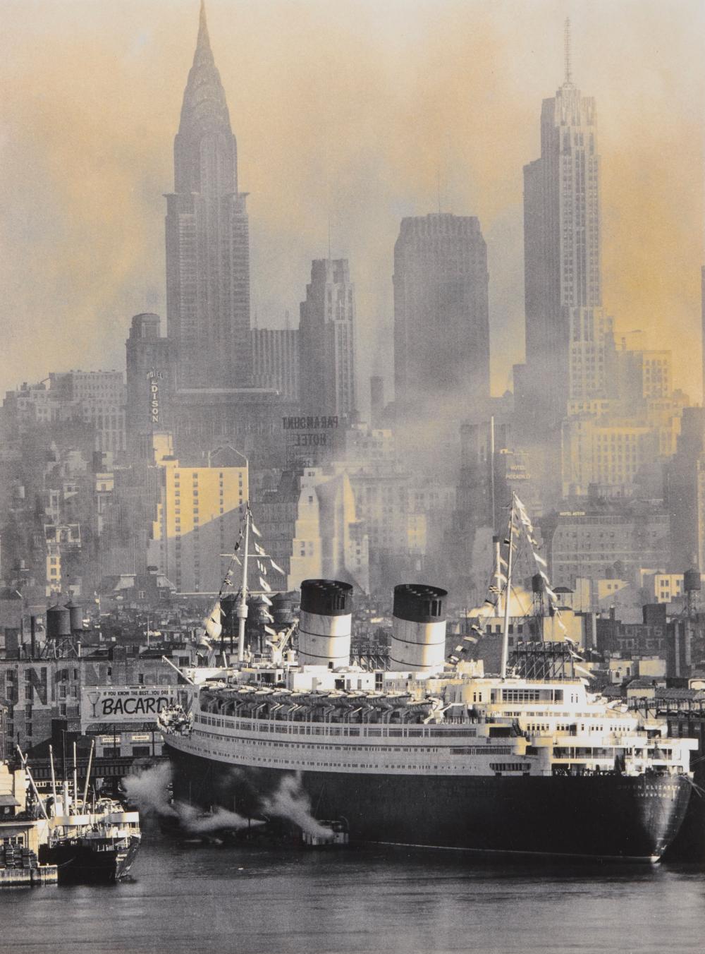 Appraisal: ANDREAS FEININGER American - The Queen Elizabeth in New York