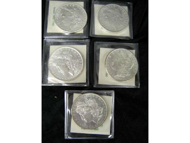 Appraisal: Uncirculated Morgan Silver Dollars - - -P -P -P