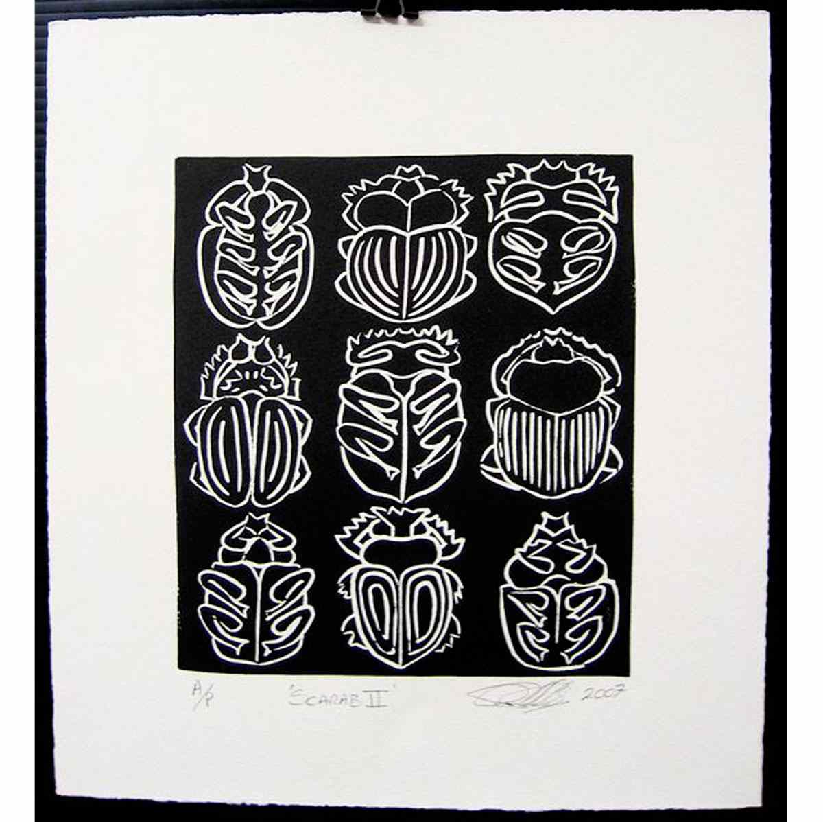 Appraisal: PETER RANDALL-PAGE BRITISH - SCARAB II BLOCKPRINT NUMBERED A P