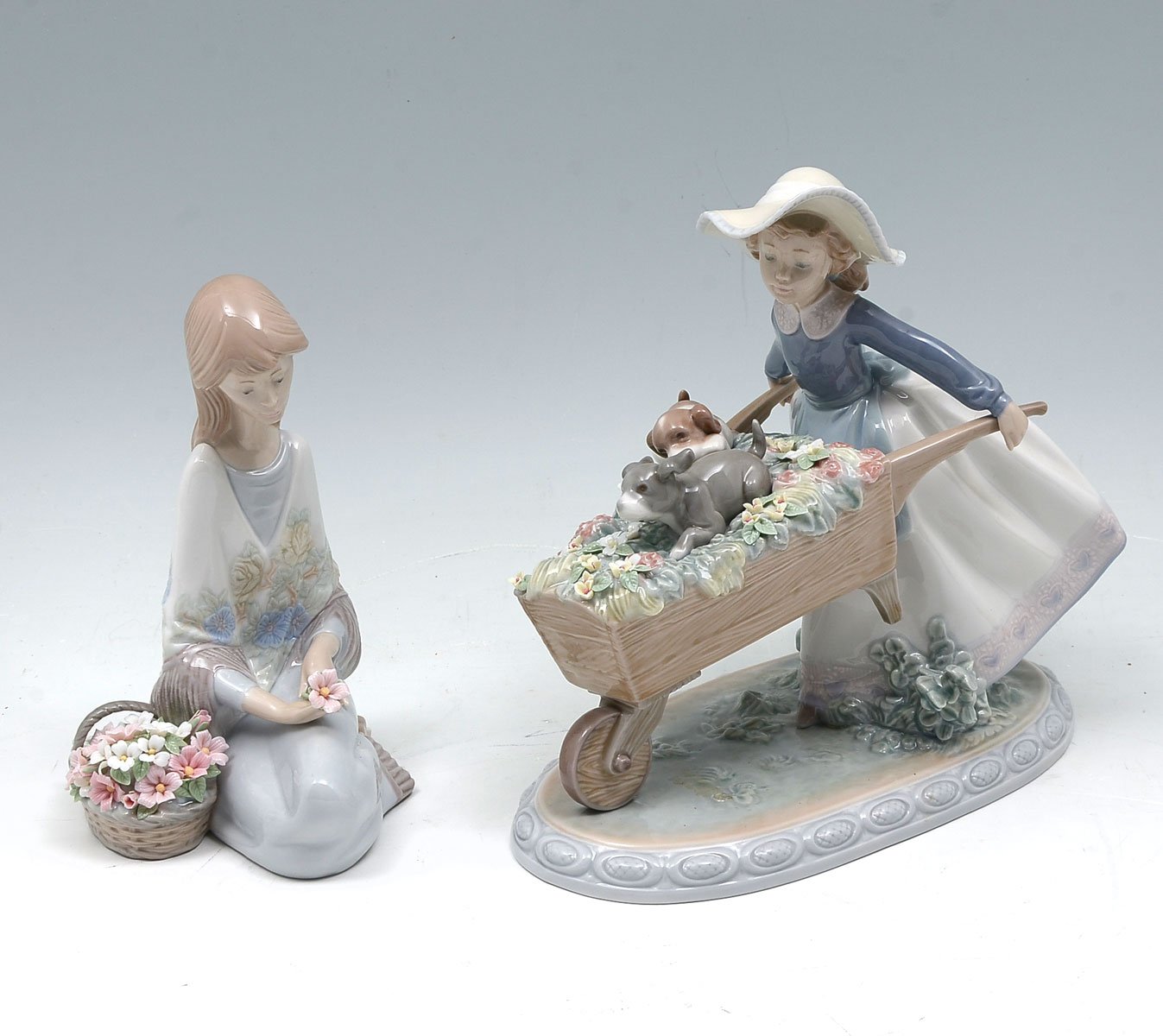 Appraisal: LOT OF LLADRO FLOWER GIRLS ''Flowers Song'' ''A Barrow of