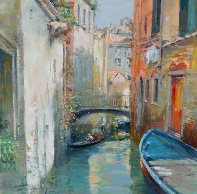 Appraisal: CIRO CANZANELLA b Venetian canal in summer signed lower left