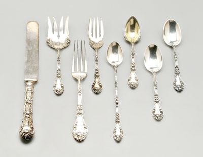 Appraisal: Durgin Marechal Niel sterling flatware pieces most monograms detailed list