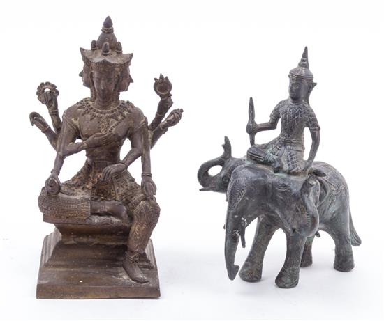 Appraisal: Sale Lot Two Southeast Asian Figures of Bodhisattva Height inches