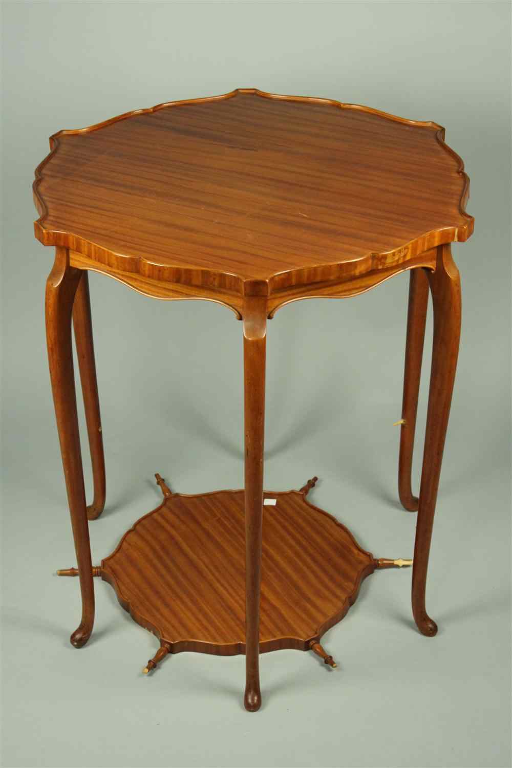 Appraisal: VICTORIAN STYLES SHAPED CIRCULAR SIDE TABLE having a six sided