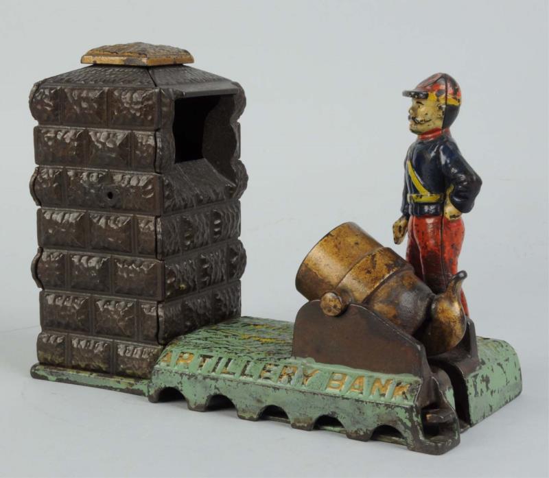 Appraisal: Artillery Mechanical Bank Manufactured by J E Stevens Co Union