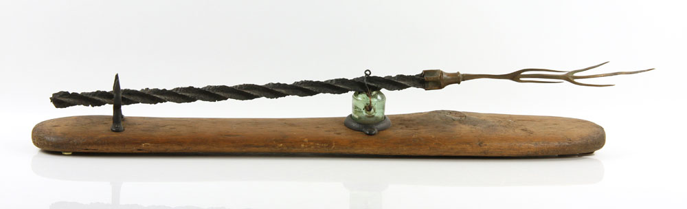 Appraisal: - th C Bronze Lightning Rod Terminus th century lightning