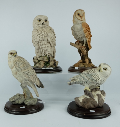 Appraisal: A collection of resin birds to include Country Artists owl