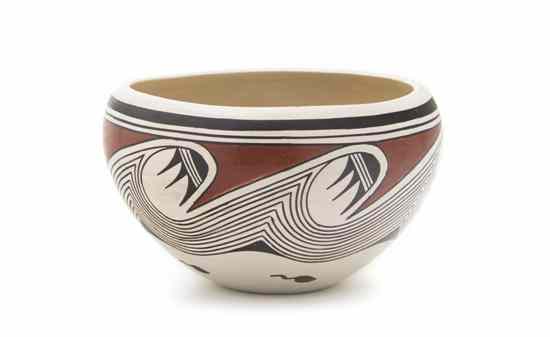 Appraisal: A Hopi Bowl having tad poles and bear paw design