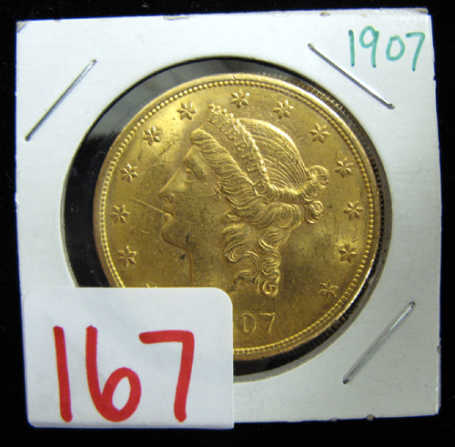 Appraisal: U S TWENTY DOLLAR GOLD COIN Liberty head type variety