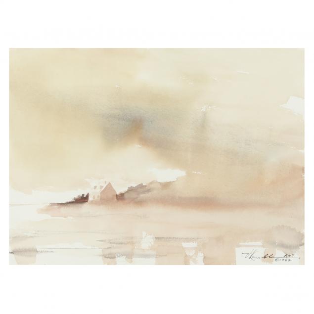 Appraisal: A CONTEMPORARY ATMOSPHERIC WATERCOLOR LANDSCAPE PAINTING Watercolor on paper illegible