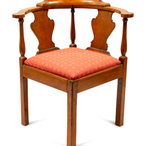 Appraisal: A George III Style Corner Chair Height x width x