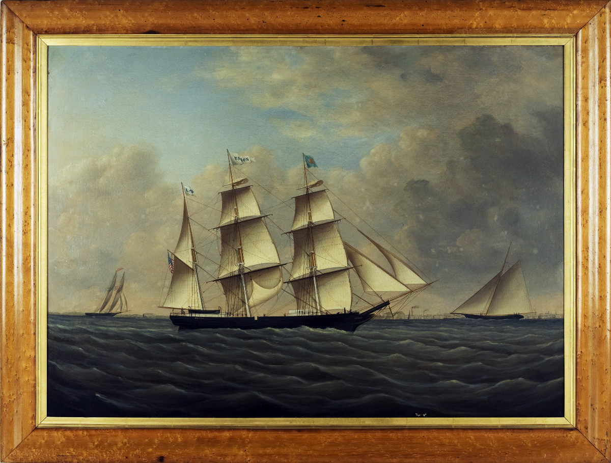 Appraisal: THE AMERICAN BARK UNION APPROACHING PHILADELPHIA ATTRIBUTED TO JOSEPH B