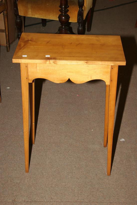 Appraisal: CHERRY SCALLOPED APRON SIDE TABLE