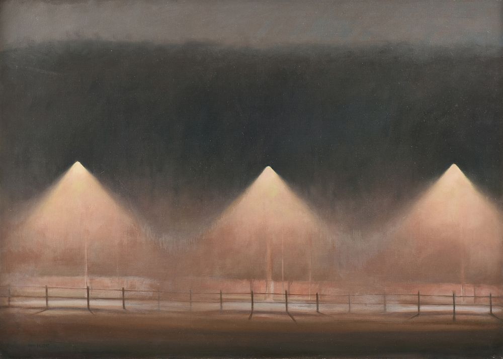 Appraisal: PAUL RICKERT American b A PAINTING Street Light Fog PAUL