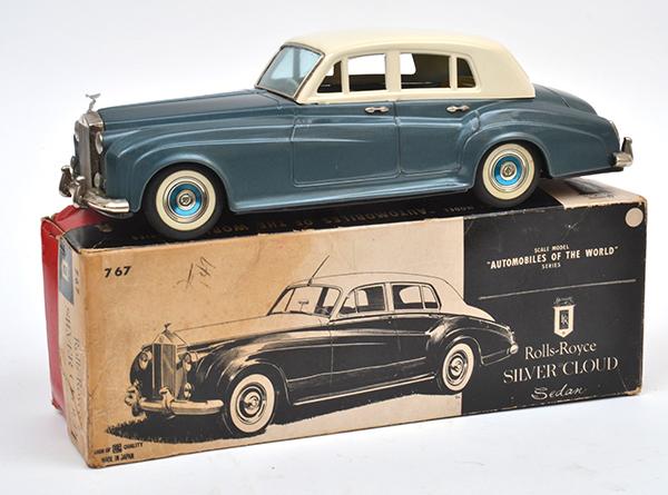 Appraisal: BANDAI JAPAN ROLLS-ROYCE SILVER CLOUD SEDAN METALLIC BLUE WITH WHITE