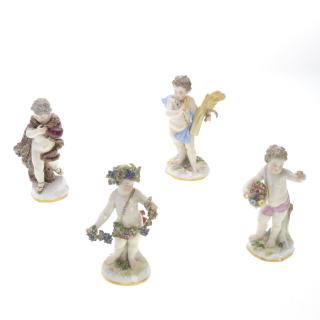 Appraisal: Meissen porcelain allegorical Putto figures Meissen porcelain allegorical Putto figures