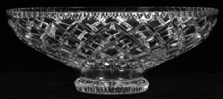 Appraisal: CUT CRYSTAL CENTERPIECE BOWL CUT CRYSTAL CENTERPIECE BOWL H DIA