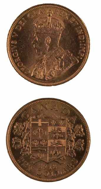 Appraisal: A George V Canadian ten dollar piece