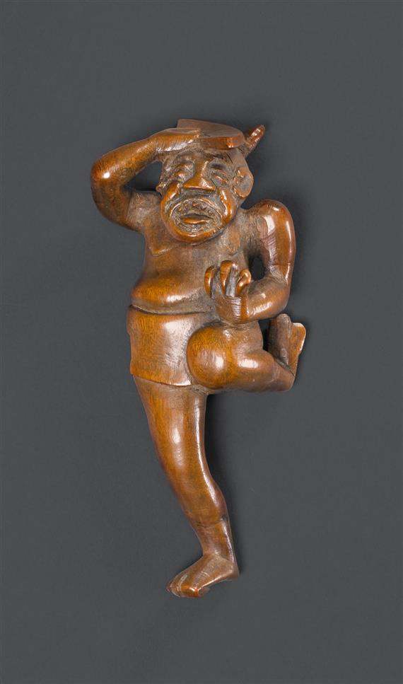 Appraisal: NETSUKE OF A DANCING ONI Japan th th c H