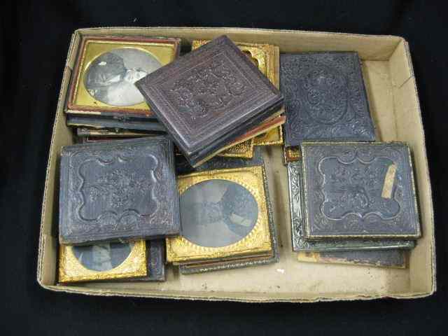 Appraisal: Lot of Early Images daugero types ambrotype tin types estate