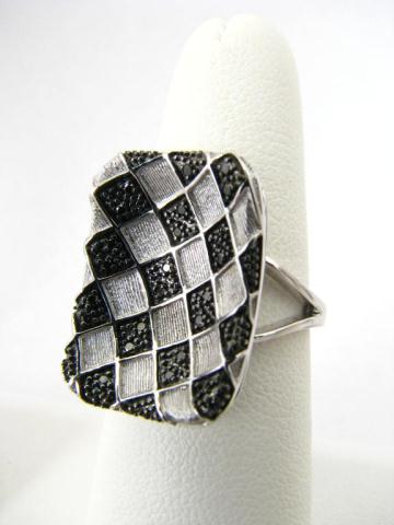 Appraisal: Lady's k WG Black Diamond Ring