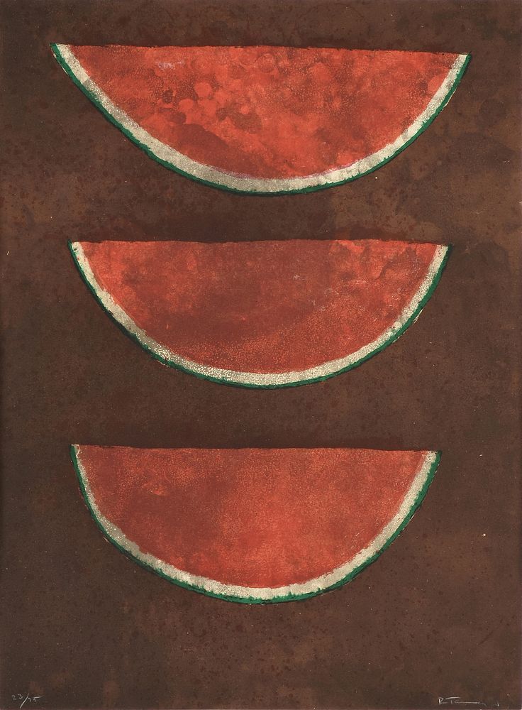 Appraisal: RUFINO TAMAYO Mexican - A PRINT Sandias Watermelons CIRCA RUFINO