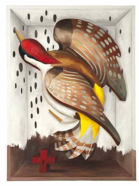 Appraisal: Woodpecker Ensconced by Cheryl Laemmle Cheryl Laemmle American b Oil