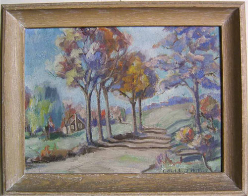 Appraisal: G Whitehead Phillips oil on board landscape x