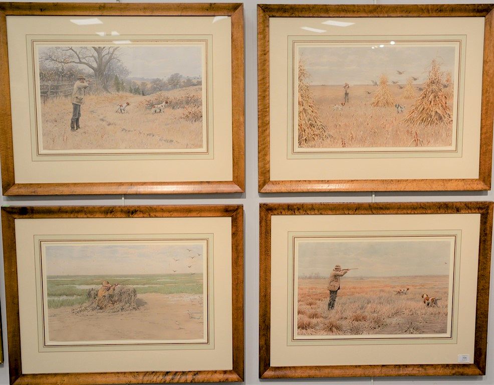 Appraisal: Group of five Arthur Burdett Frost - colored chromolithographs Shore