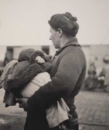 Appraisal: MAAR DORA - Untitled Woman carrying child Silver print x