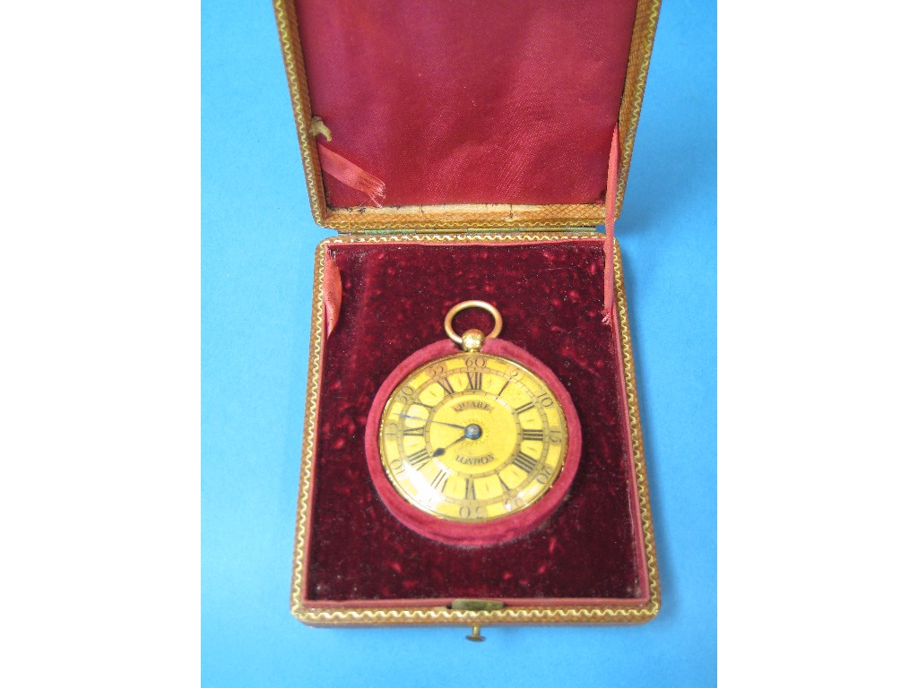 Appraisal: An ct gold cased Pocket Watch the dial inscribed Quare