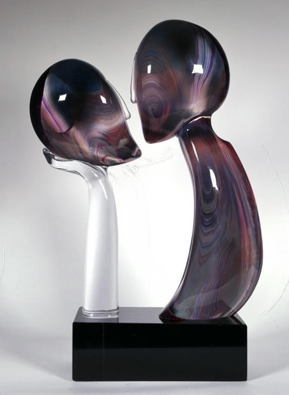 Appraisal: Dino Rosin Italian - Art Glass The Kiss Circa Measures