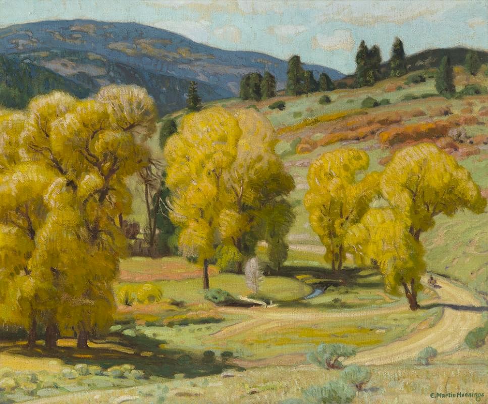 Appraisal: In Taos Canyon by E Martin Hennings E Martin Hennings