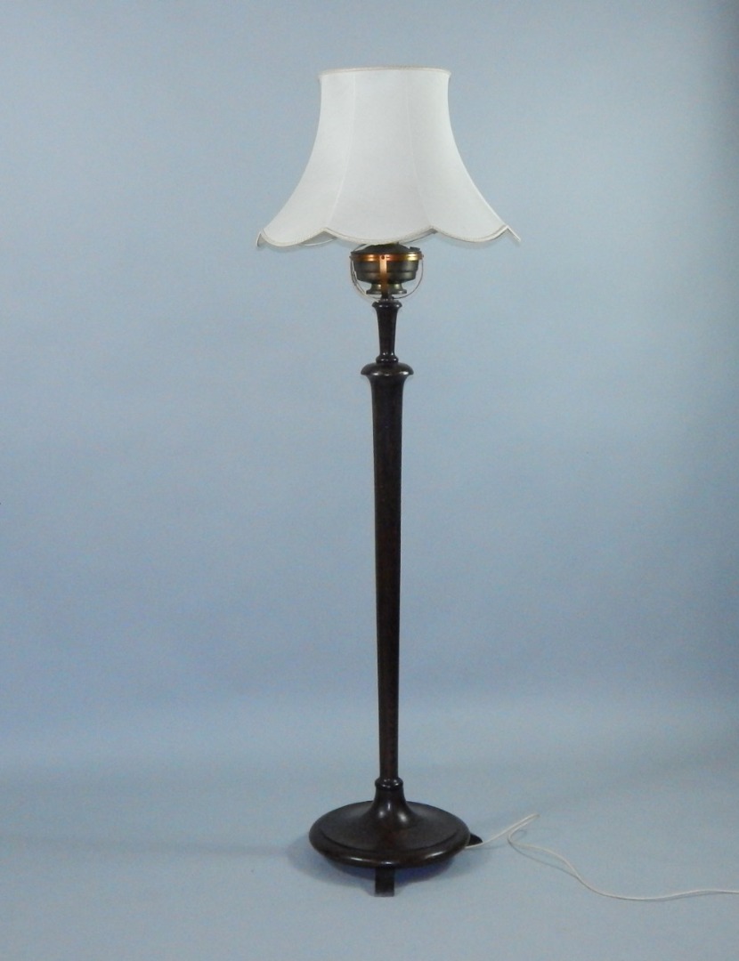 Appraisal: An oil standard lamp early thC converted to electricity the