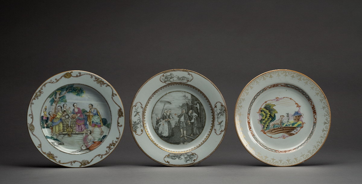 Appraisal: CHINESE EXPORT PORCELAIN 'REBEKAH AT THE WELL' PLATE CIRCA Painted